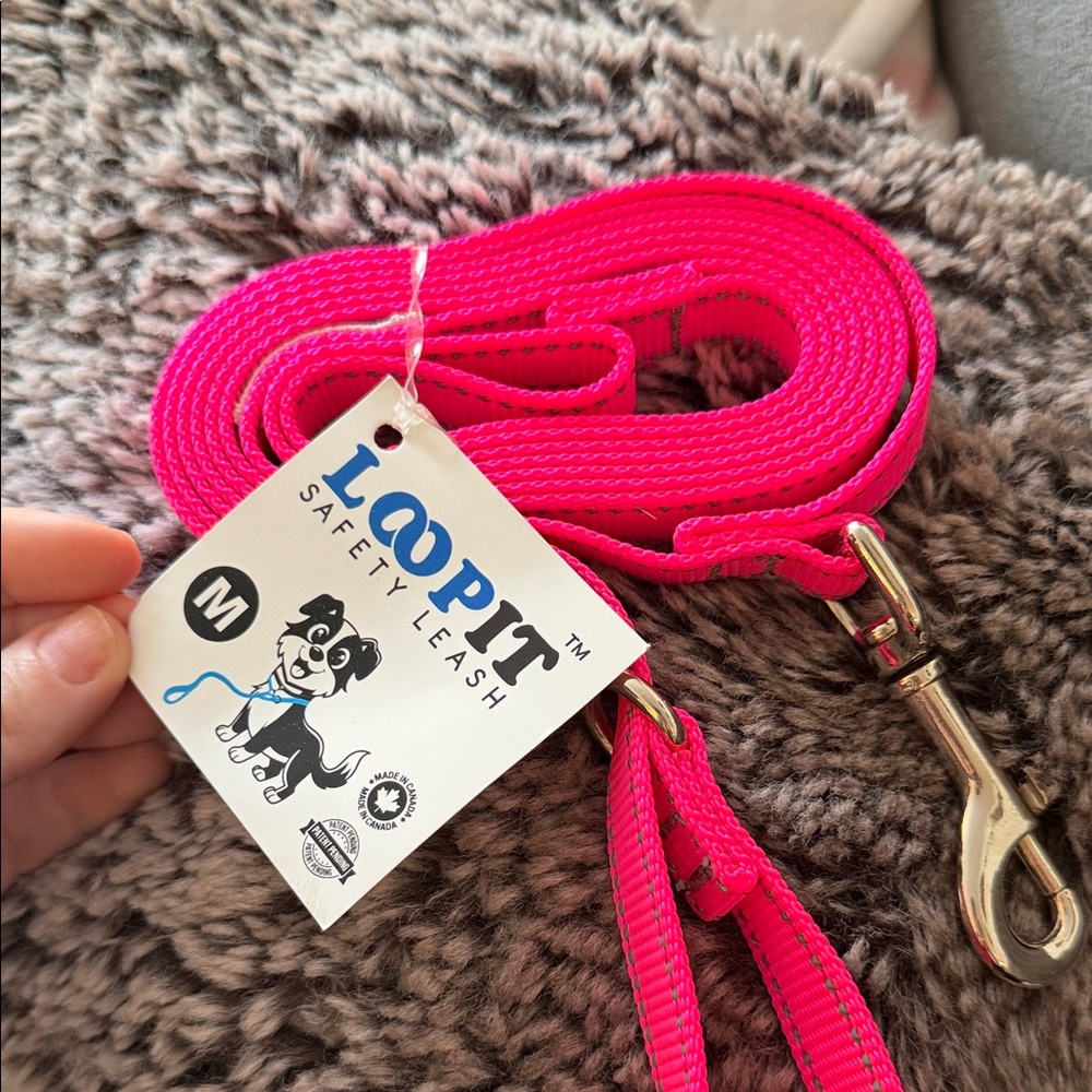 Safety Dog Leash - Vibrant Pink